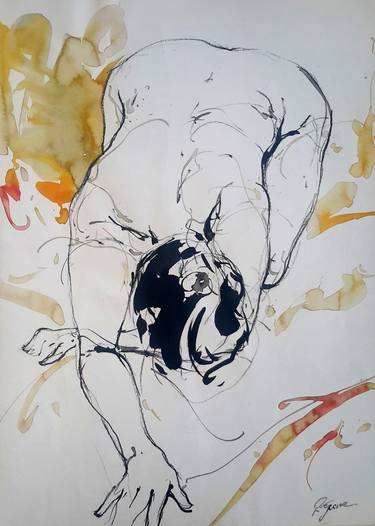 Original Figurative Nude Drawings by Cyril Réguerre