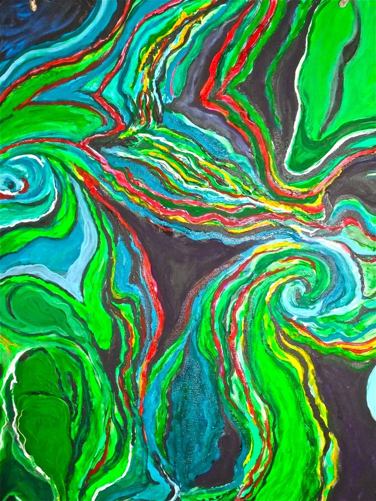 Green Envy Painting by Lewi Kurtzman | Saatchi Art