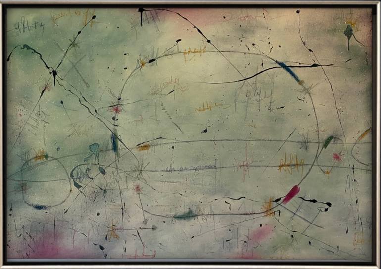 Original Abstract Expressionism Abstract Painting by Oshi Rabin