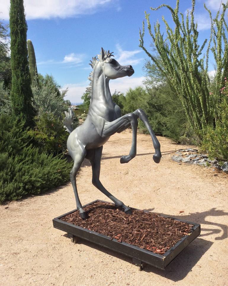 Original Figurative Horse Sculpture by J Anne Butler