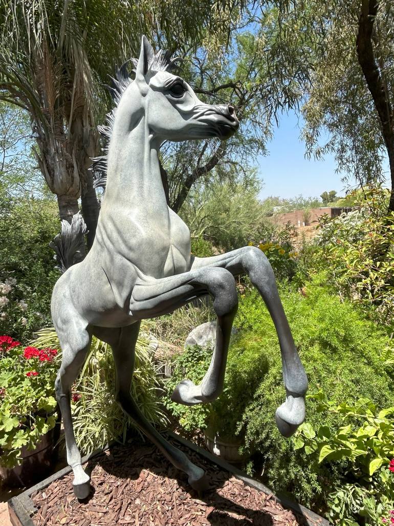 Original Figurative Horse Sculpture by J Anne Butler