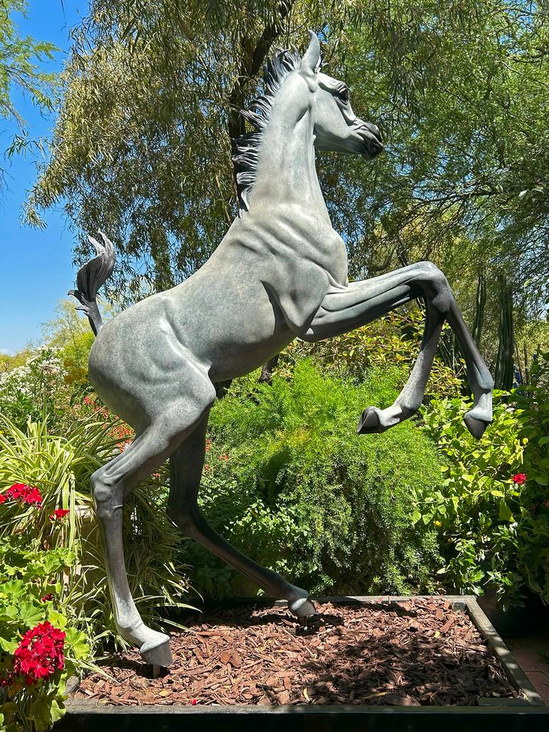 Original Figurative Horse Sculpture by J Anne Butler