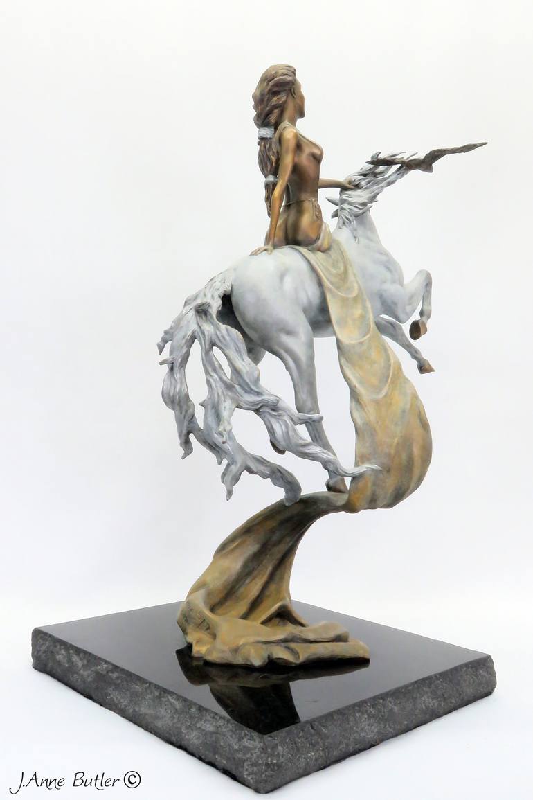 Original Figurative Classical mythology Sculpture by J Anne Butler