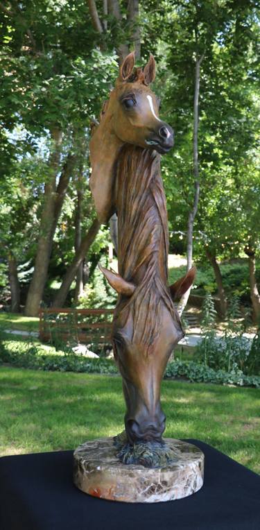 Original Figurative Horse Sculpture by J Anne Butler