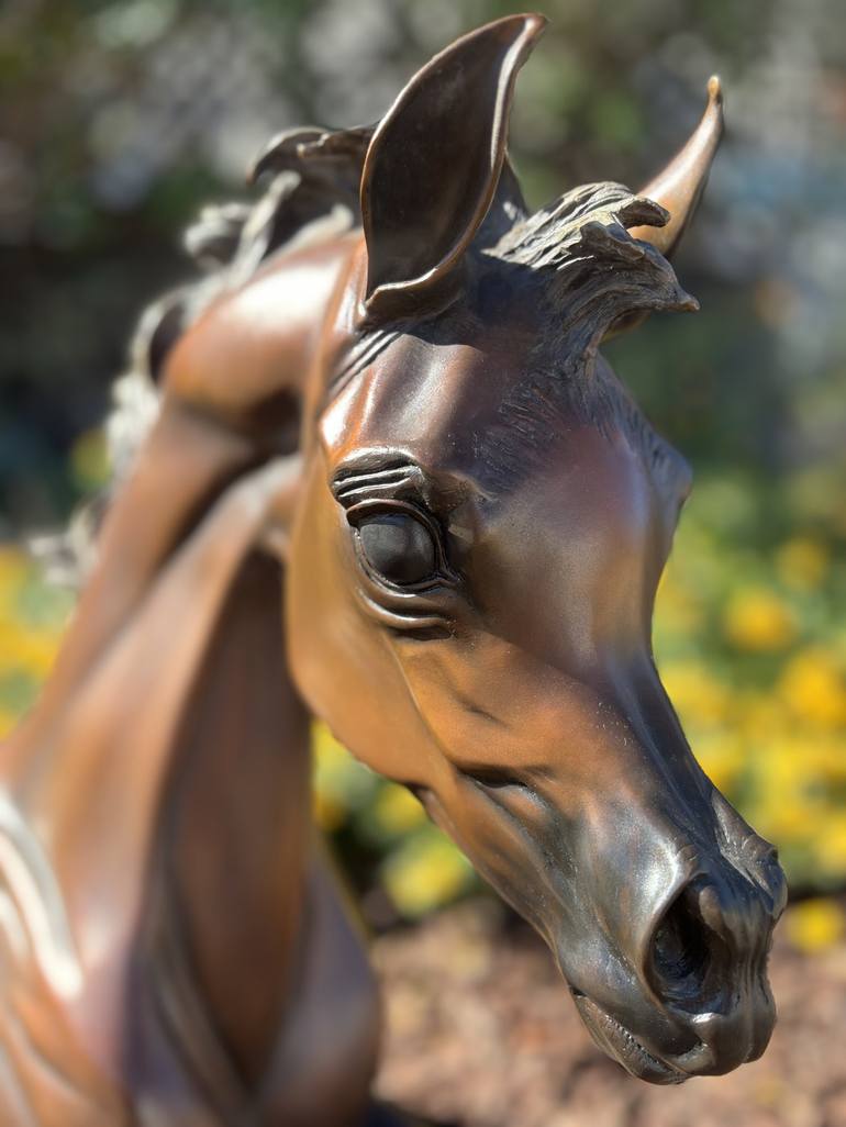 Original Figurative Horse Sculpture by J Anne Butler