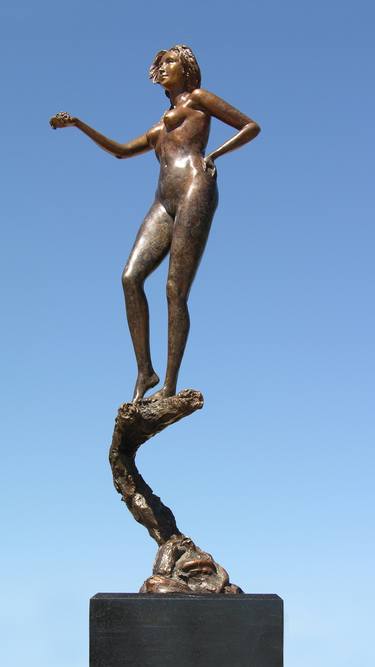 Original Figurative Nude Sculpture by J Anne Butler