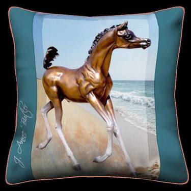 DAY AT THE BEACH THROW PILLOW thumb