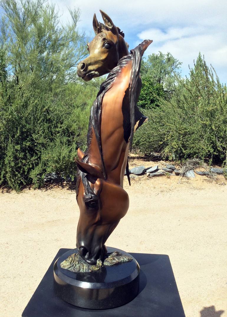 Original Figurative Horse Sculpture by J Anne Butler