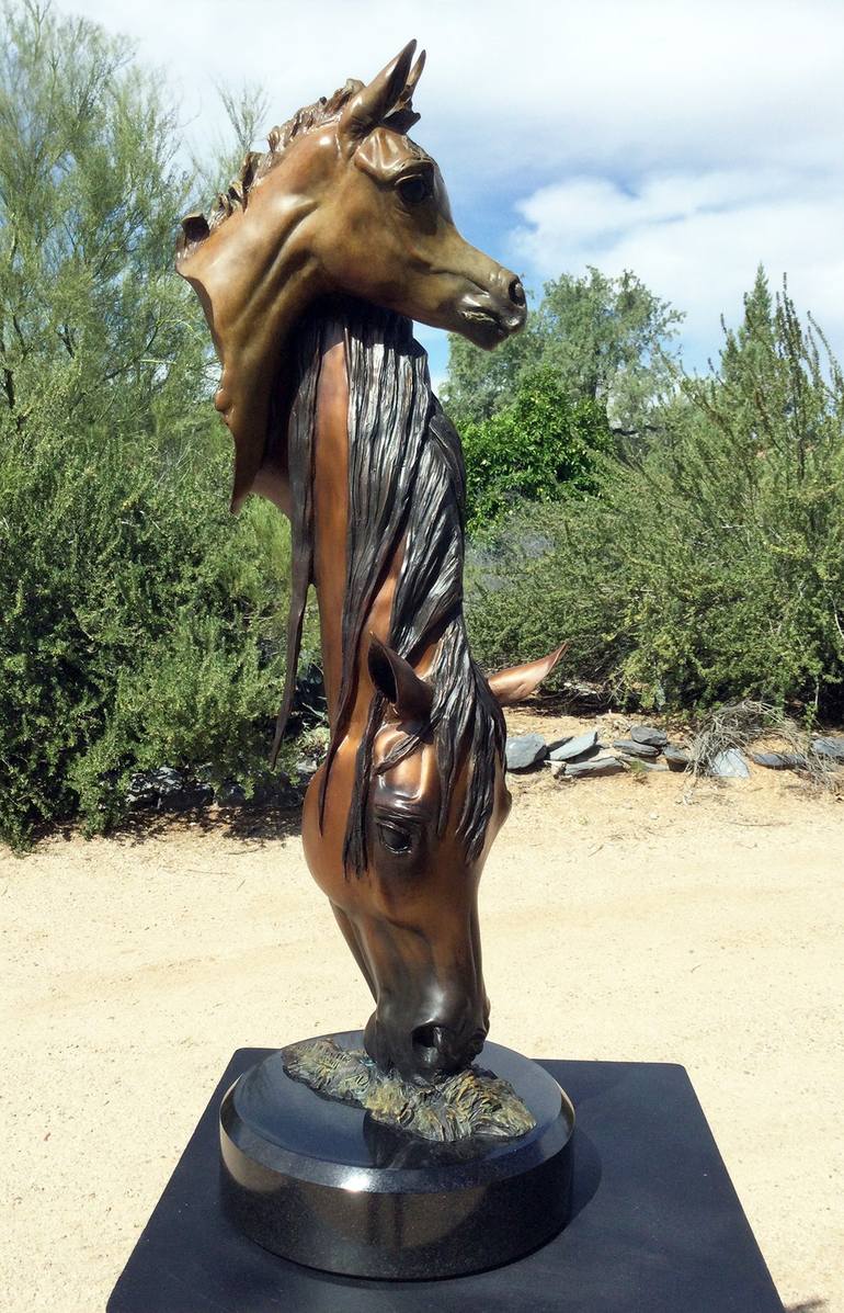 Original Figurative Horse Sculpture by J Anne Butler