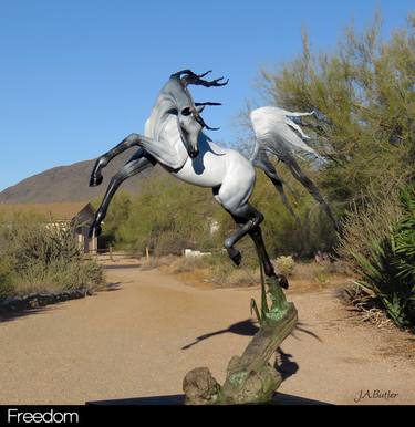 Original Figurative Horse Sculpture by J Anne Butler