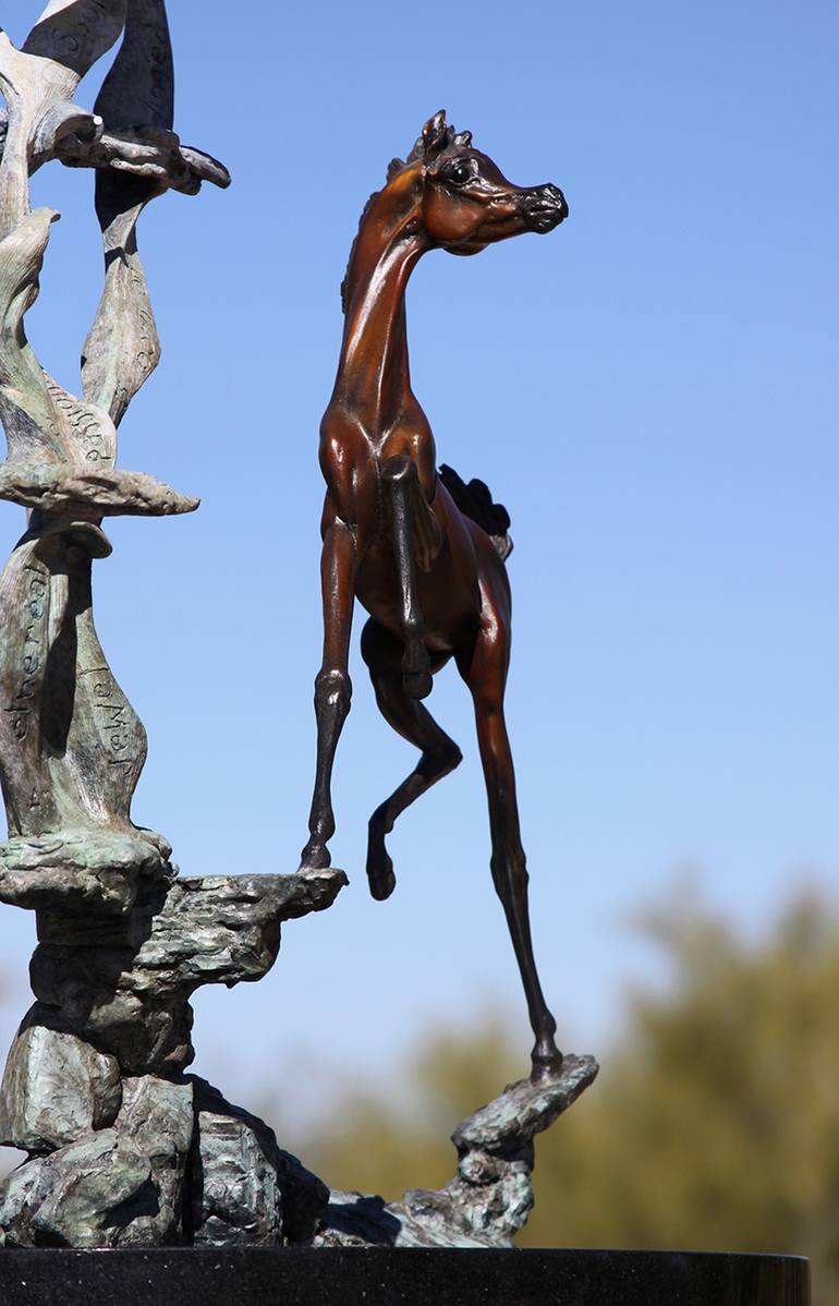 Original Figurative Horse Sculpture by J Anne Butler