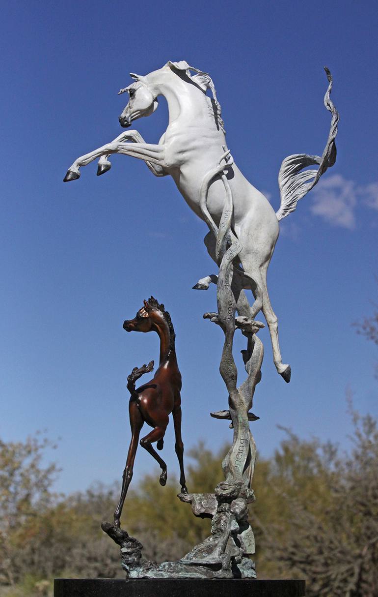 Original Figurative Horse Sculpture by J Anne Butler