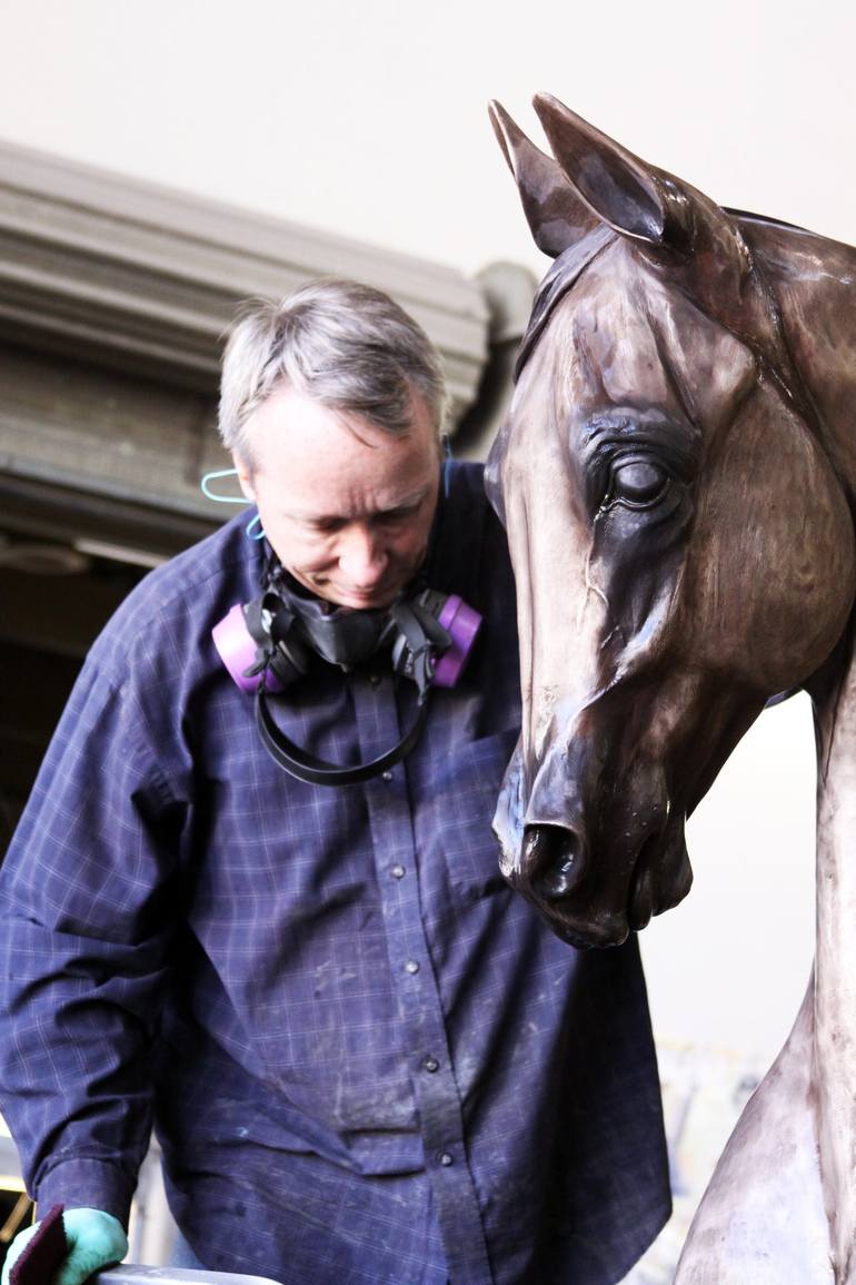 Original Realism Horse Sculpture by J Anne Butler