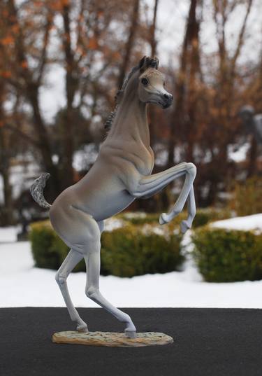 Original Figurative Horse Sculpture by J Anne Butler