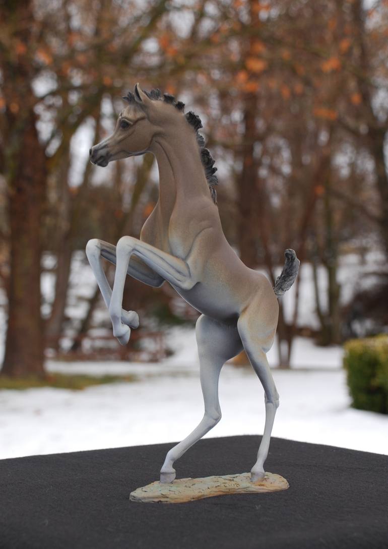 Original Figurative Horse Sculpture by J Anne Butler