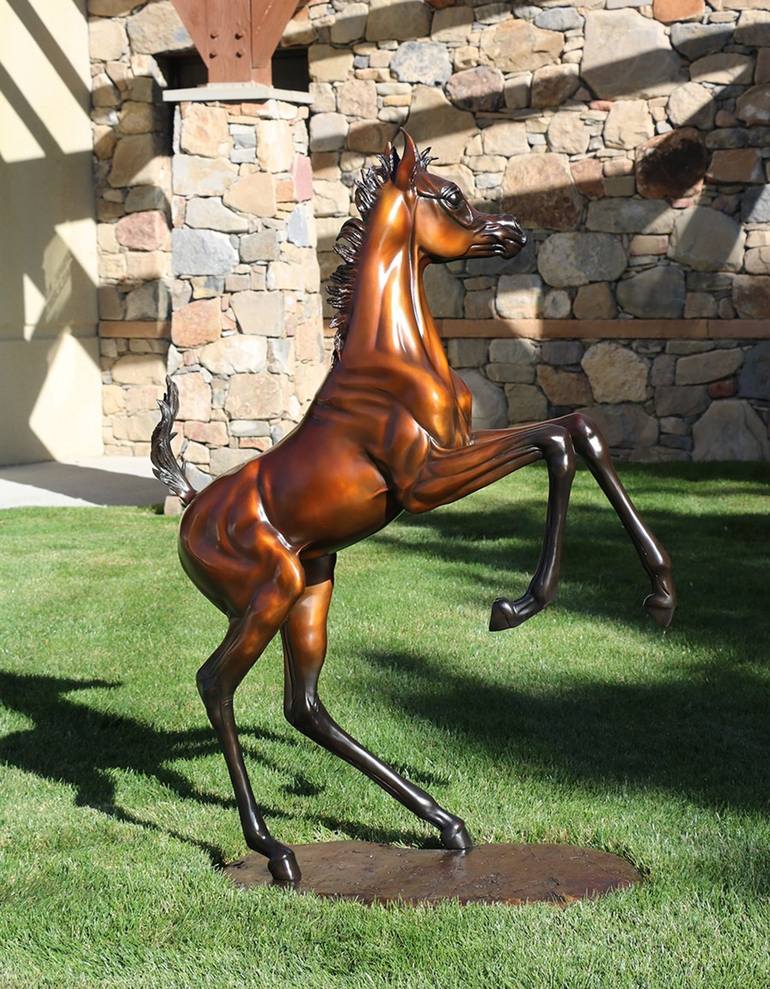 Original Figurative Horse Sculpture by J Anne Butler