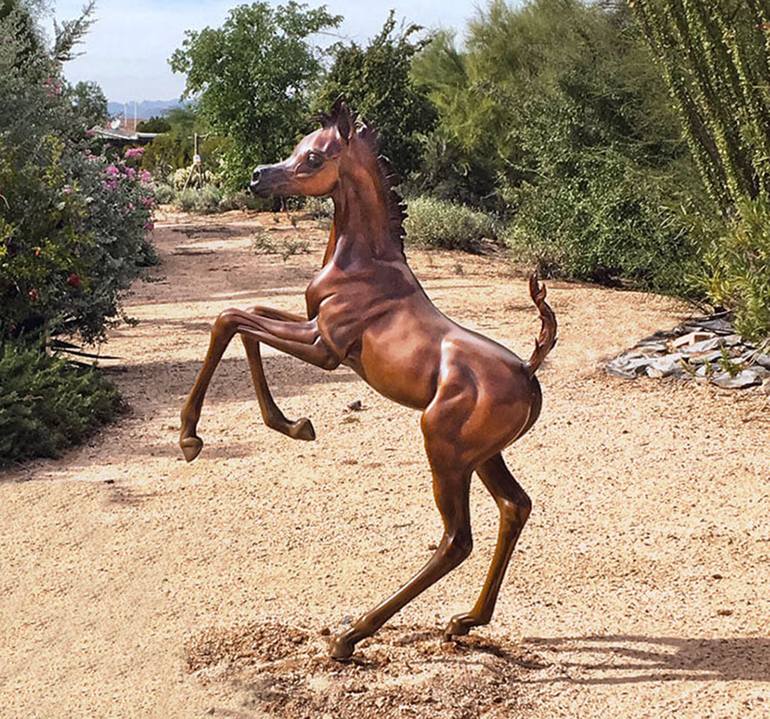 Original Figurative Horse Sculpture by J Anne Butler