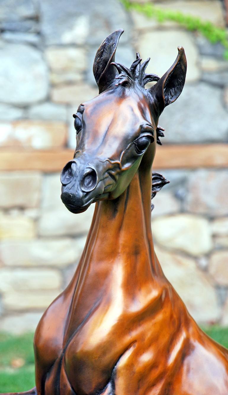 Original Figurative Horse Sculpture by J Anne Butler
