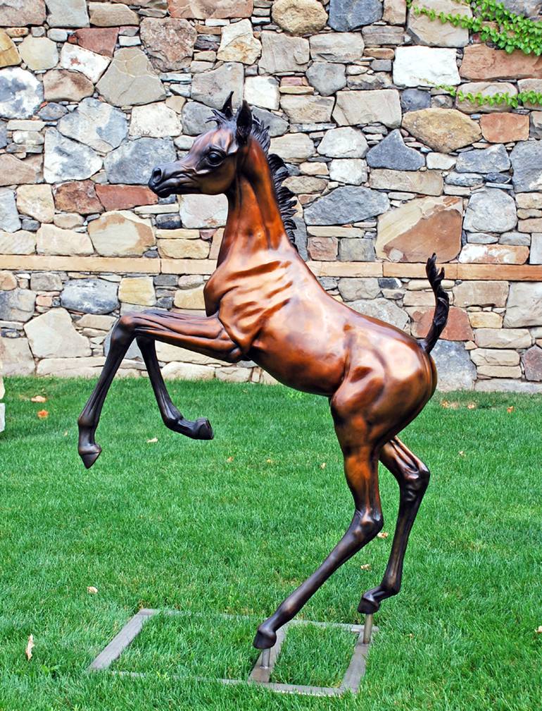 Original Figurative Horse Sculpture by J Anne Butler