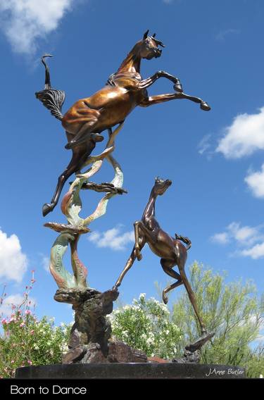 Original Figurative Horse Sculpture by J Anne Butler