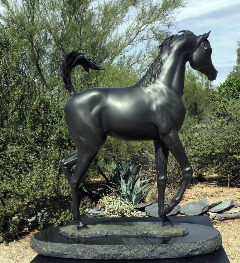 Original Figurative Horse Sculpture by J Anne Butler