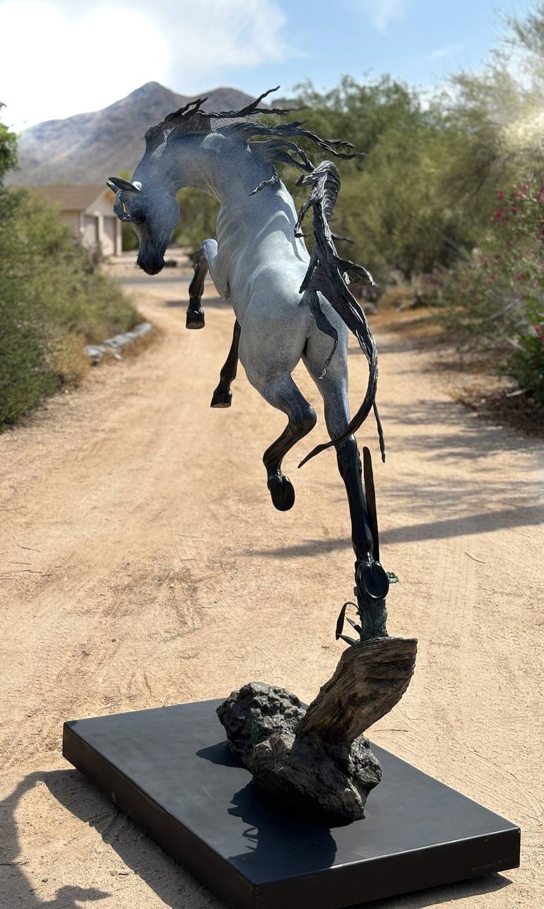 Original Figurative Horse Sculpture by J Anne Butler