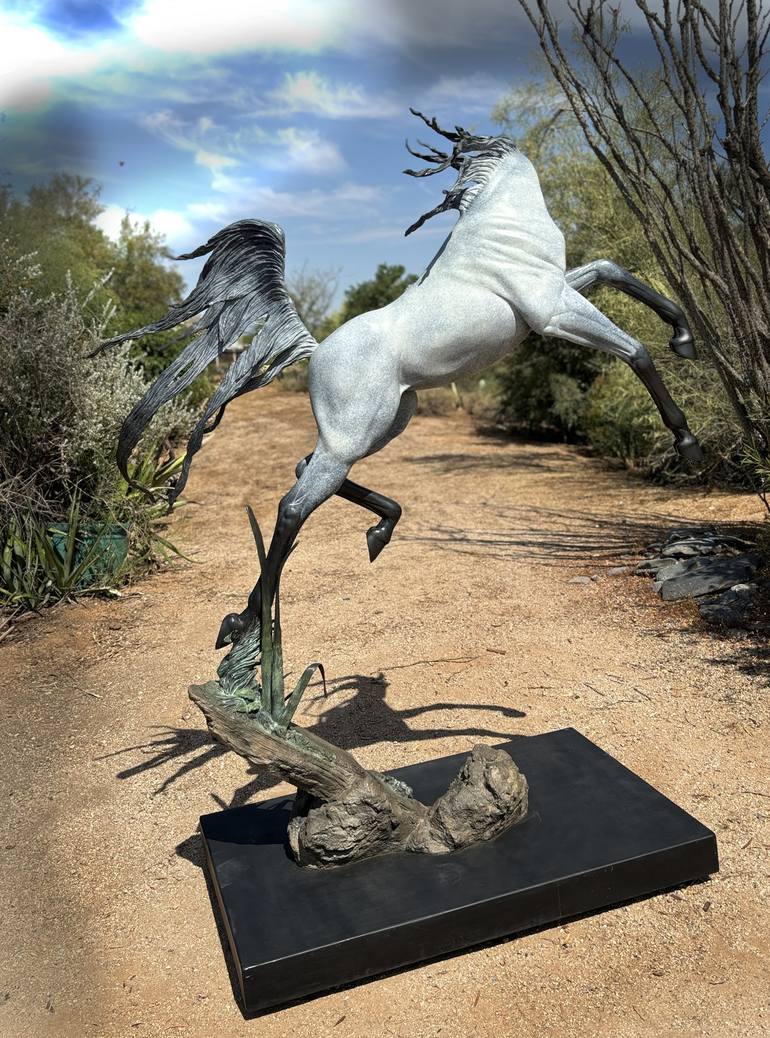 Original Figurative Horse Sculpture by J Anne Butler