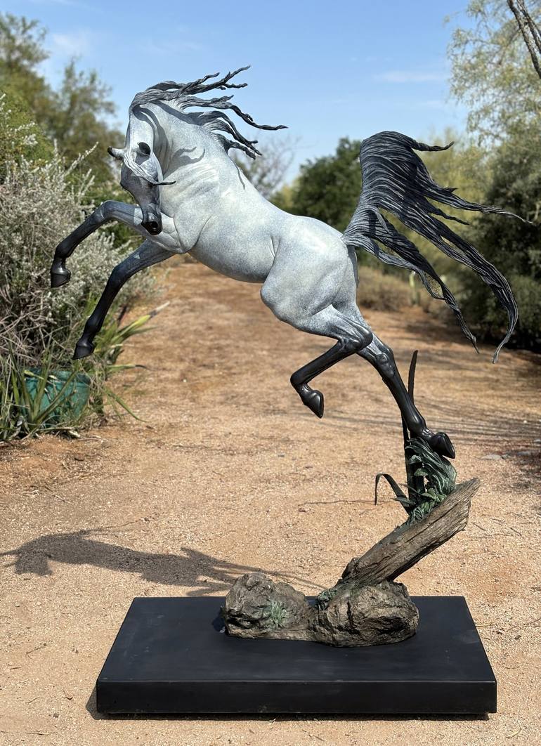 Original Figurative Horse Sculpture by J Anne Butler