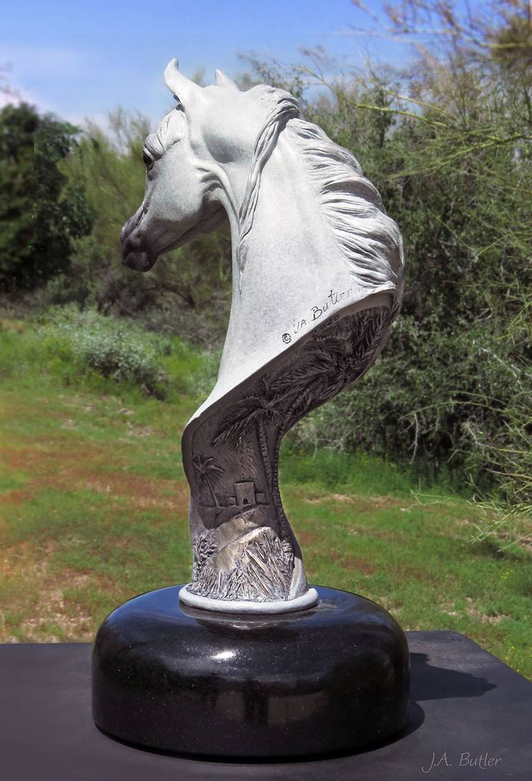 Original Figurative Horse Sculpture by J Anne Butler