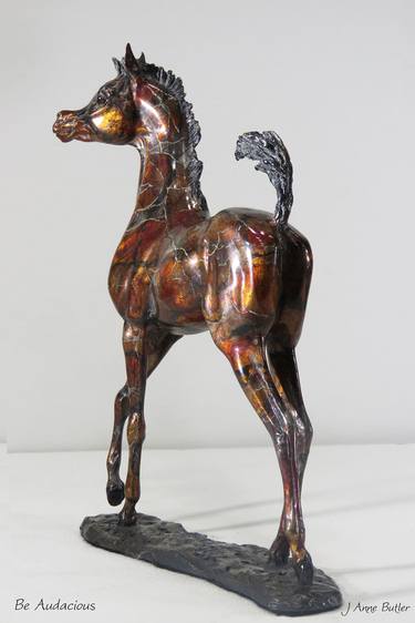 Original Figurative Horse Sculpture by J Anne Butler