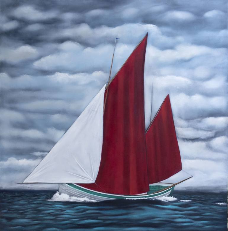 Original Realism Sailboat Painting by Randolph South