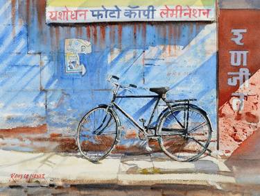 Print of Photorealism Bicycle Paintings by Ramesh Jhawar