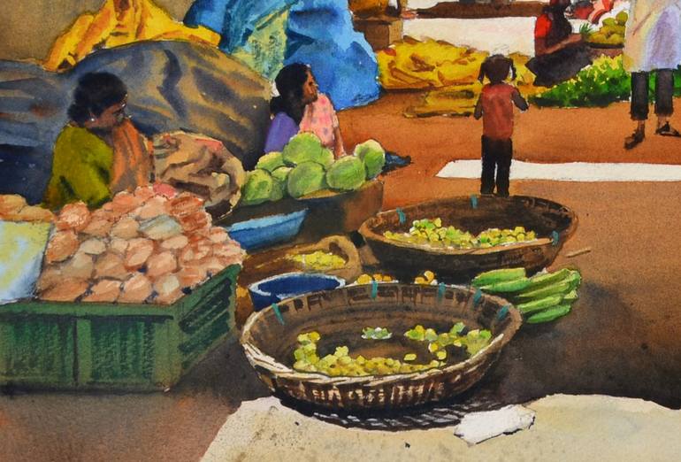 Original Figurative Landscape Painting by Ramesh Jhawar