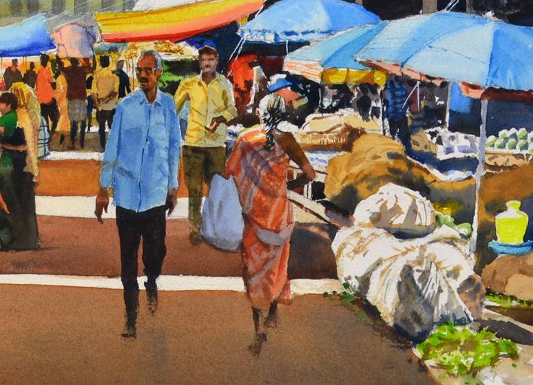 Original Figurative Landscape Painting by Ramesh Jhawar
