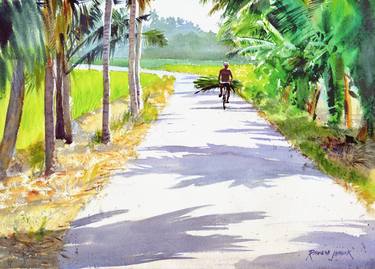 Print of Fine Art Landscape Paintings by Ramesh Jhawar