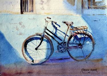 Print of Realism Bicycle Paintings by Ramesh Jhawar