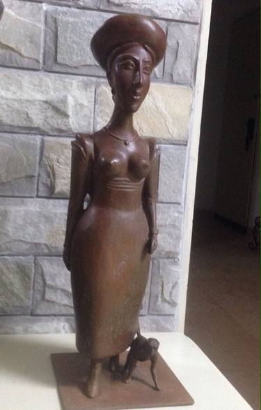 Sculpture Woman Bronze Nude Statue Original Home Signed Handmade Beautiful Figure Erotic thumb