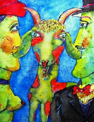 Original Animal Painting by benbenart laav