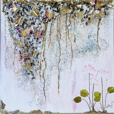 Original Abstract Garden Paintings by Henrieta Angel