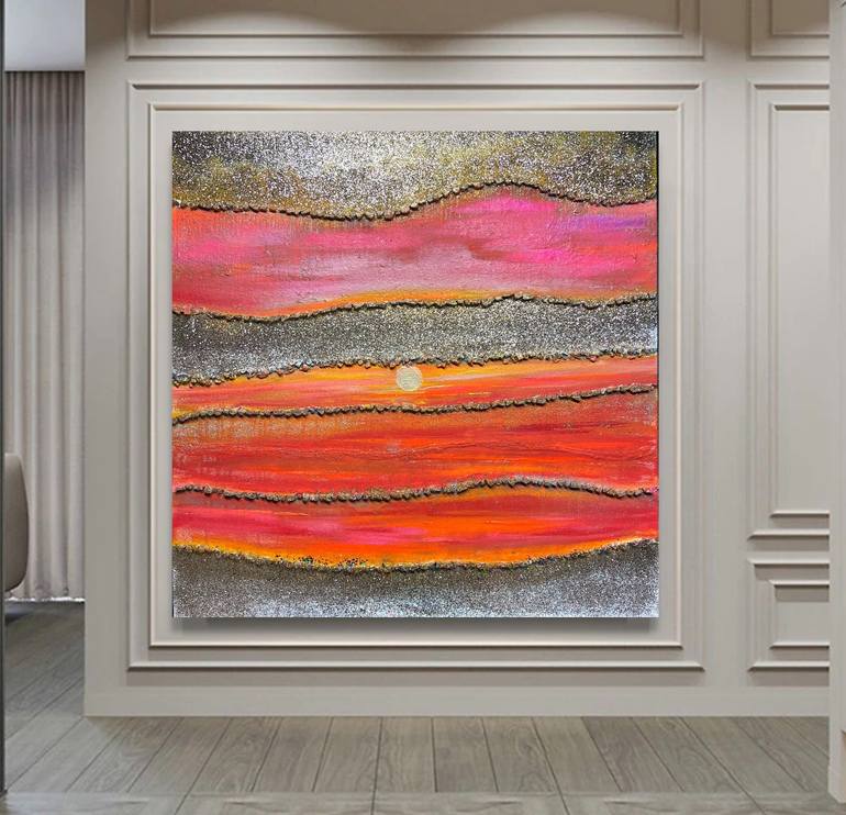 Original Abstract Landscape Painting by Henrieta Angel