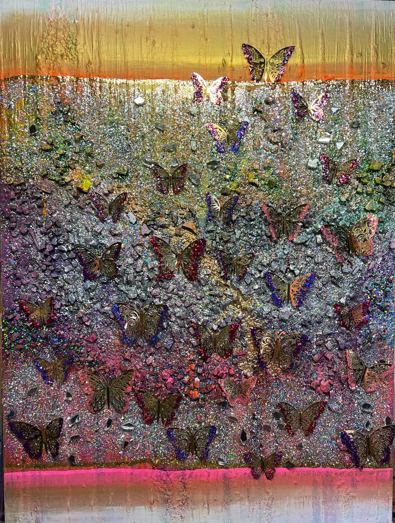 Original Art Deco Animal Painting by Henrieta Angel