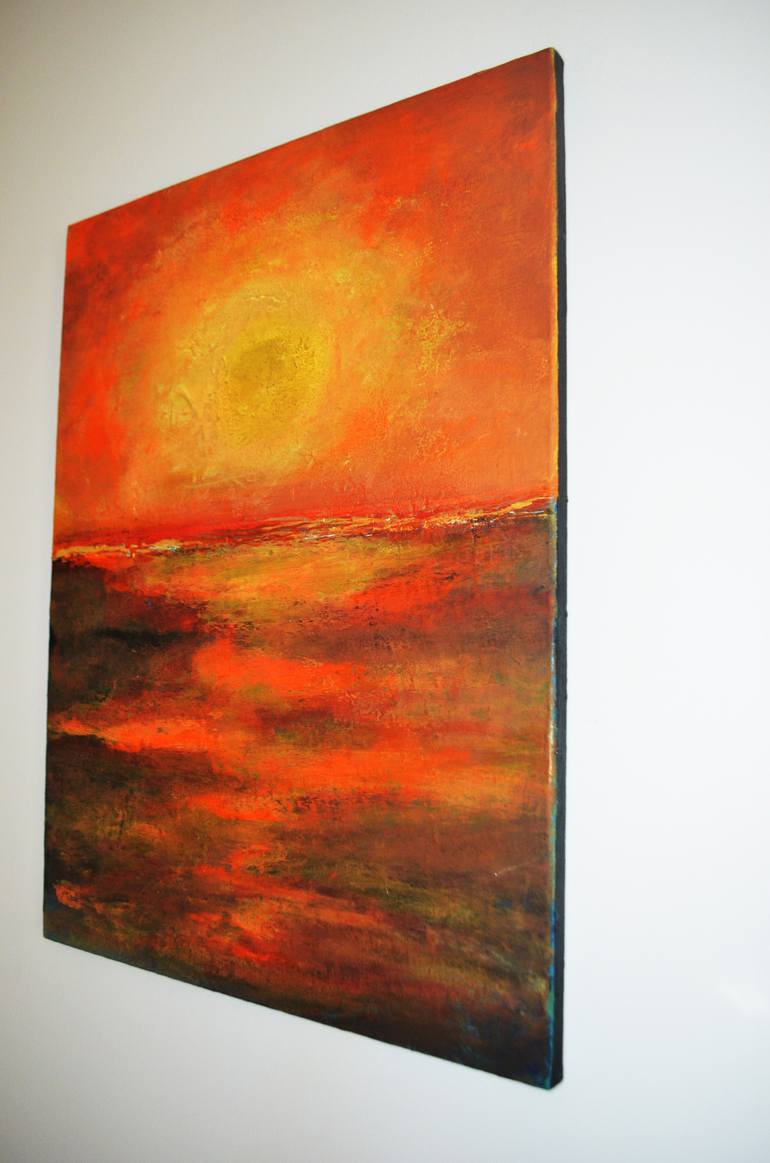 Original Abstract Landscape Painting by Henrieta Angel