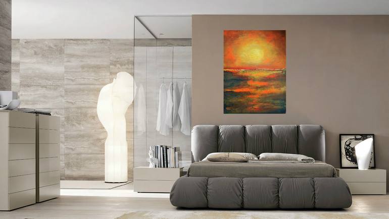 Original Abstract Landscape Painting by Henrieta Angel