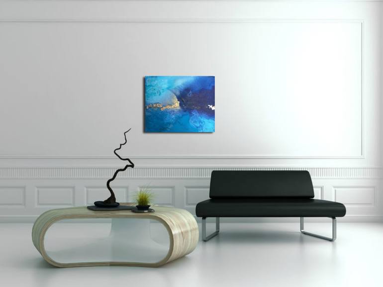 Original Abstract Seascape Painting by Henrieta Angel