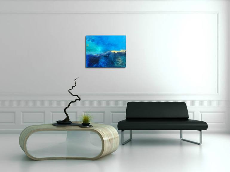 Original Abstract Seascape Painting by Henrieta Angel