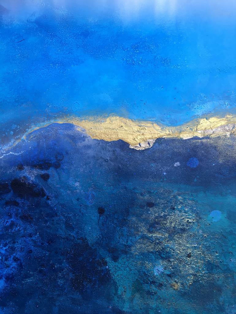 Original Abstract Seascape Painting by Henrieta Angel