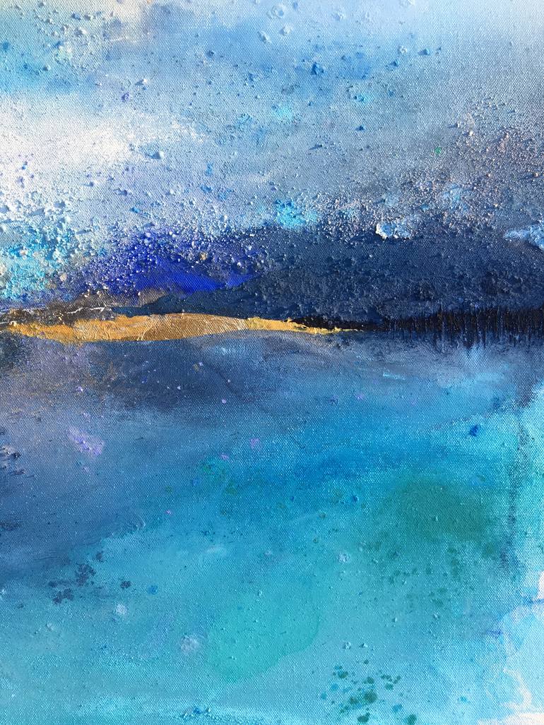Original Abstract Seascape Painting by Henrieta Angel
