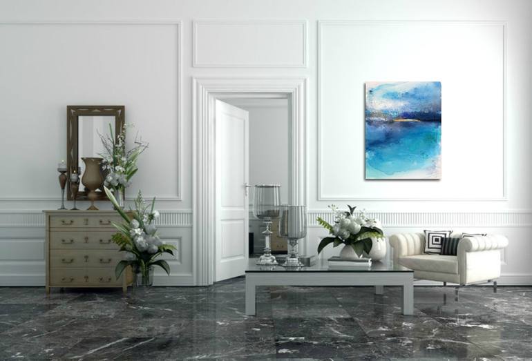Original Abstract Seascape Painting by Henrieta Angel