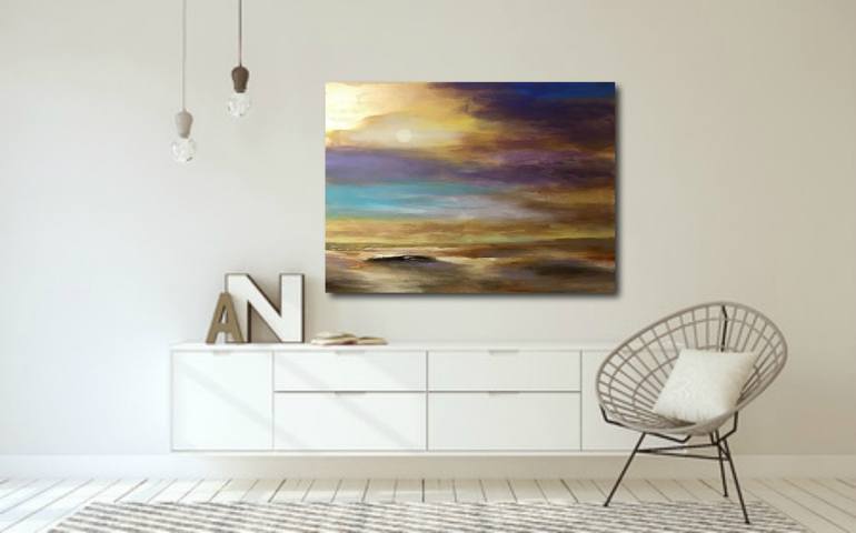 Original Impressionism Abstract Painting by Henrieta Angel