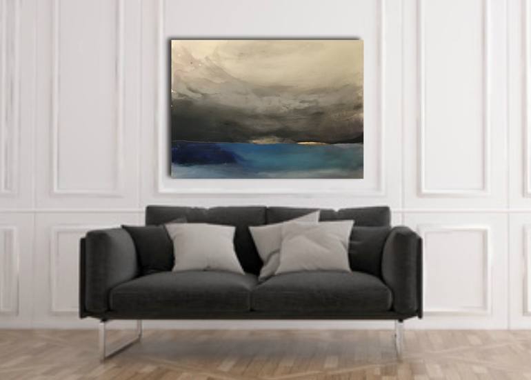 Original Abstract Landscape Painting by Henrieta Angel